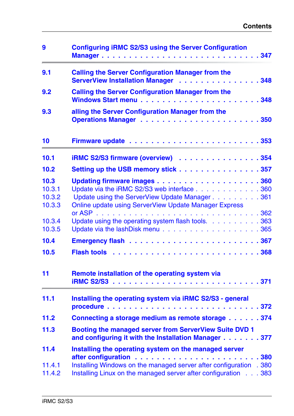 FUJITSU INTEGRATED REMOTE MANAGEMENT CONTROLLER IRMC S2/S3 User Manual | Page 9 / 426