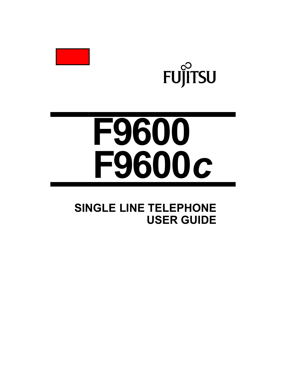 FUJITSU F9600 F9600c User Manual | 96 pages