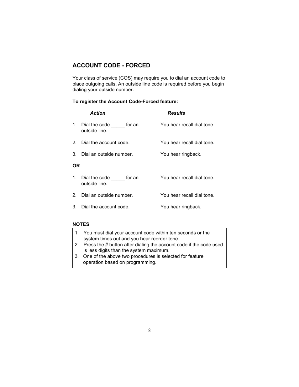 Account code - forced | FUJITSU F9600 F9600c User Manual | Page 16 / 96