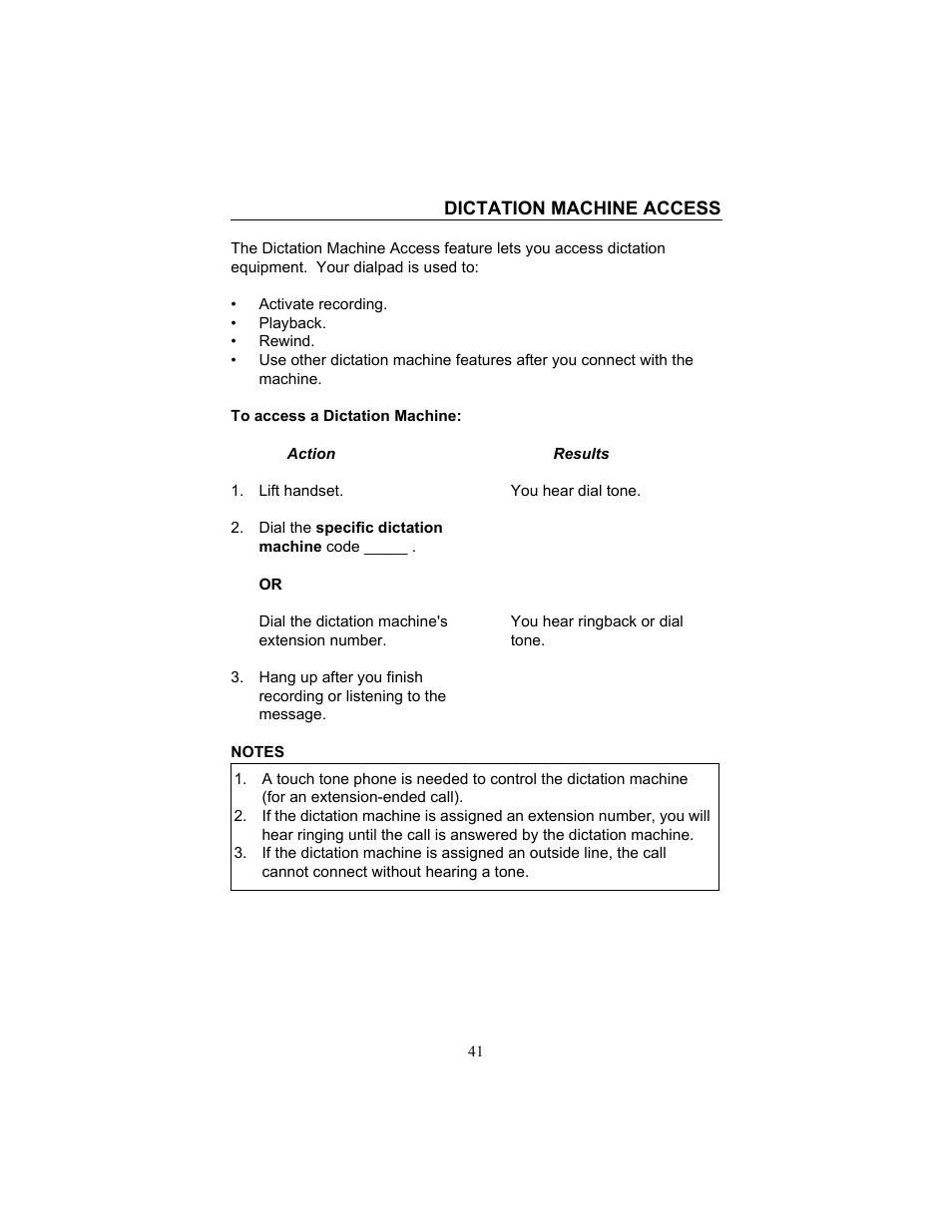 Dictation machine access | FUJITSU F9600 F9600c User Manual | Page 49 / 96