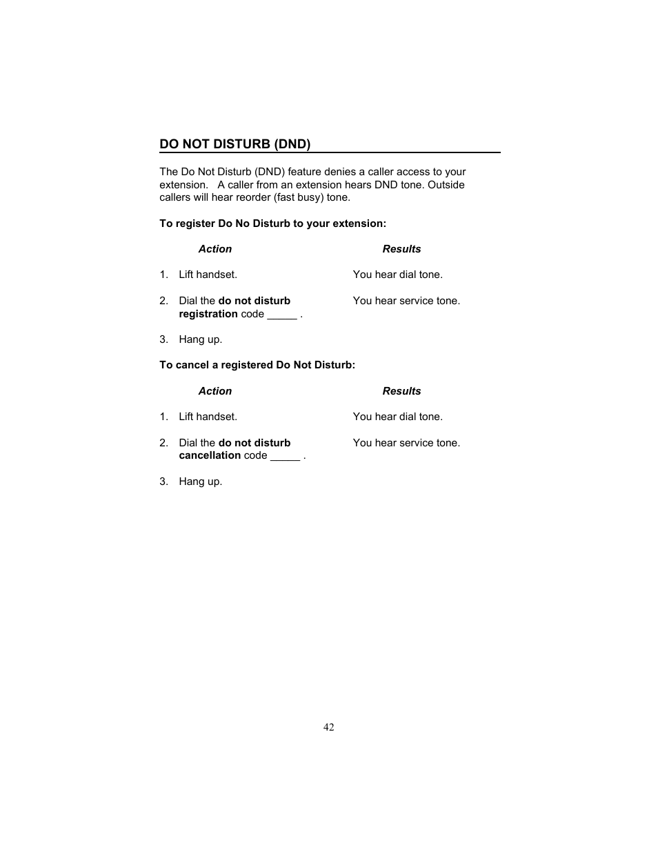 Do not disturb (dnd) | FUJITSU F9600 F9600c User Manual | Page 50 / 96