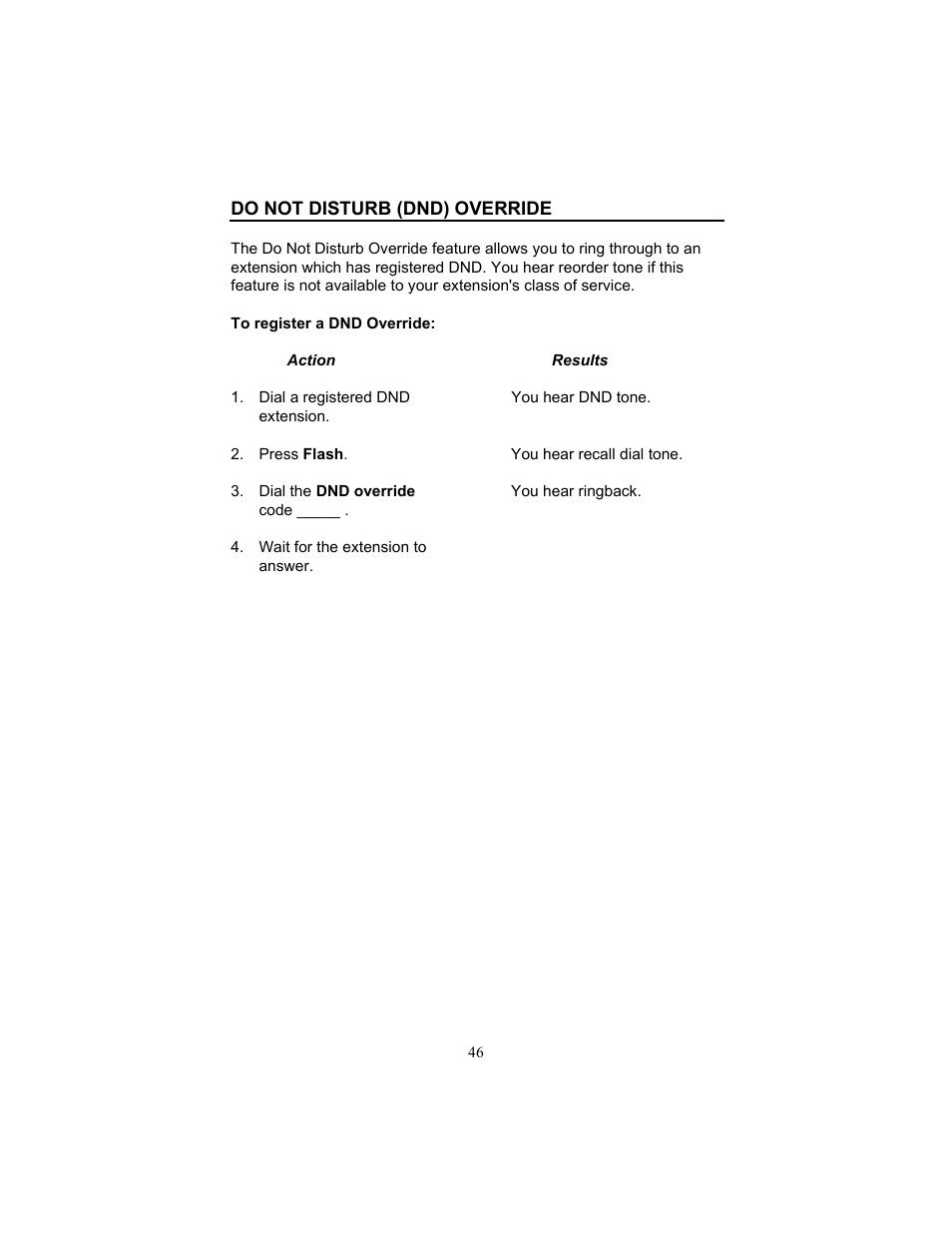 Do not disturb (dnd) override | FUJITSU F9600 F9600c User Manual | Page 54 / 96
