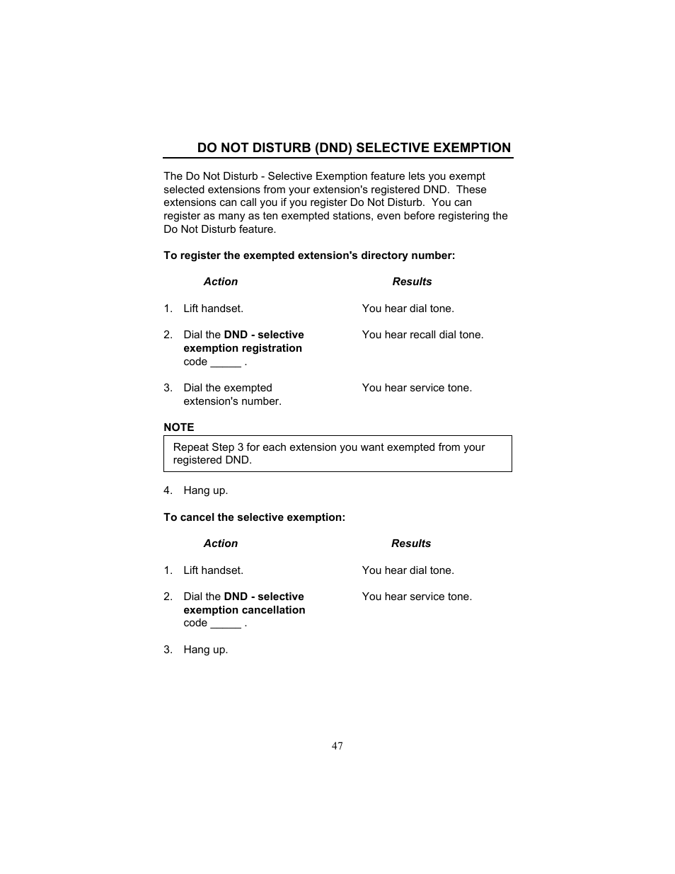 Do not disturb (dnd) selective exemption | FUJITSU F9600 F9600c User Manual | Page 55 / 96