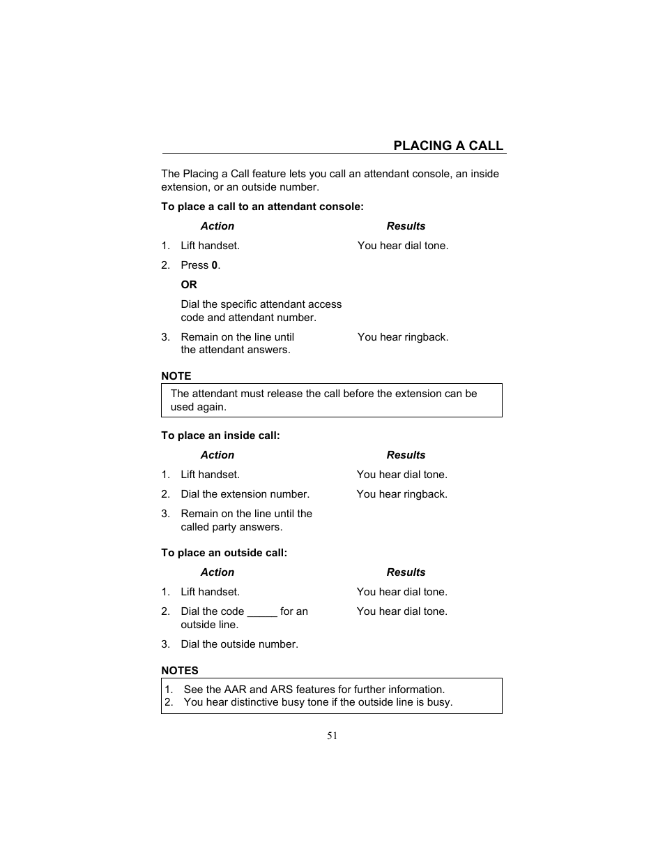 Placing a call | FUJITSU F9600 F9600c User Manual | Page 59 / 96