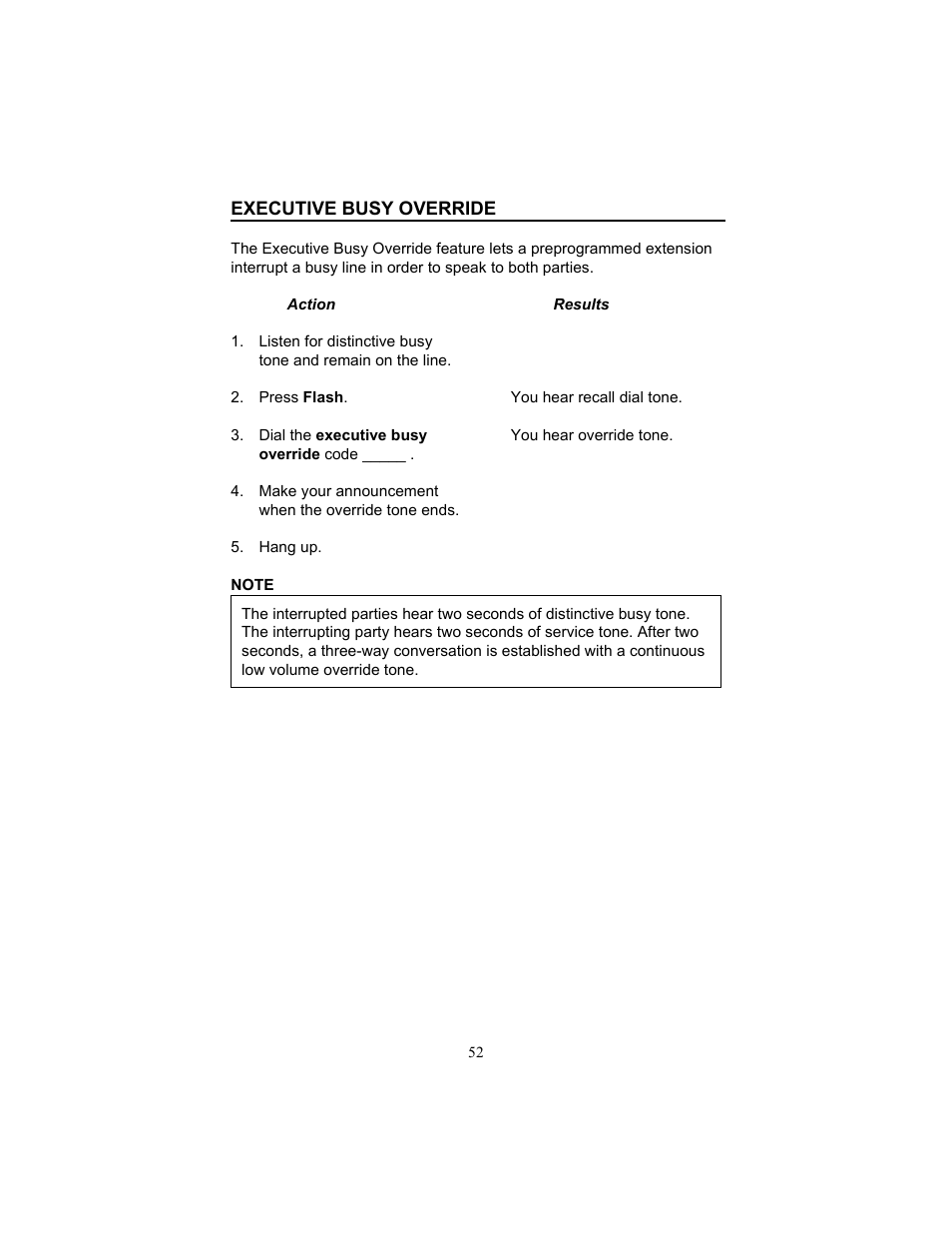 Executive busy override | FUJITSU F9600 F9600c User Manual | Page 60 / 96