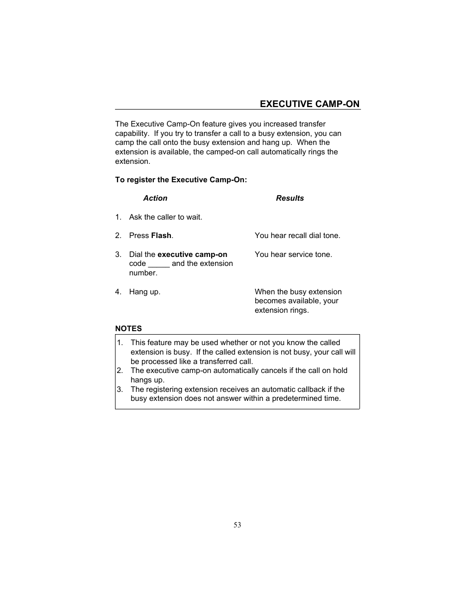 Executive camp-on | FUJITSU F9600 F9600c User Manual | Page 61 / 96