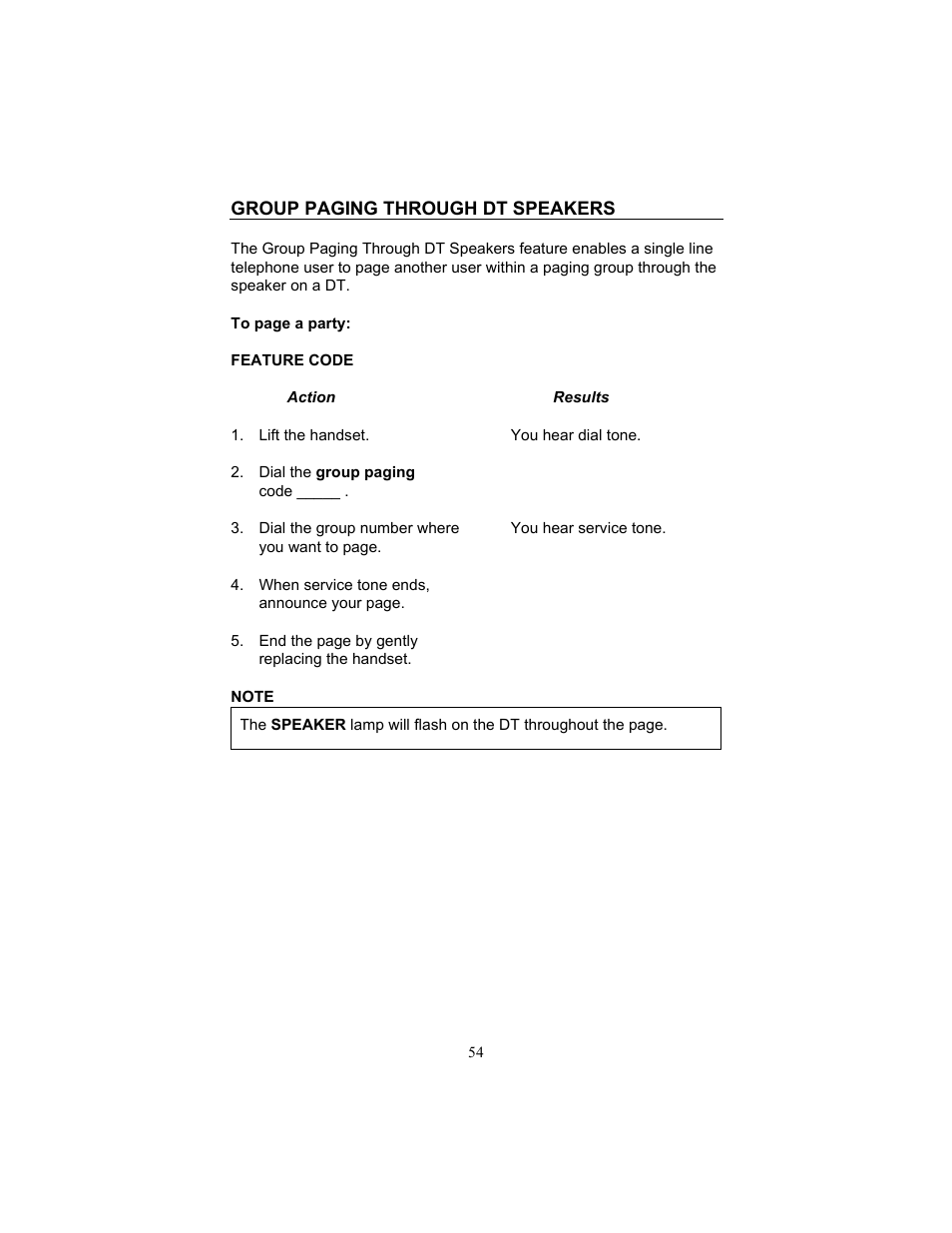 Group paging through dt speakers | FUJITSU F9600 F9600c User Manual | Page 62 / 96