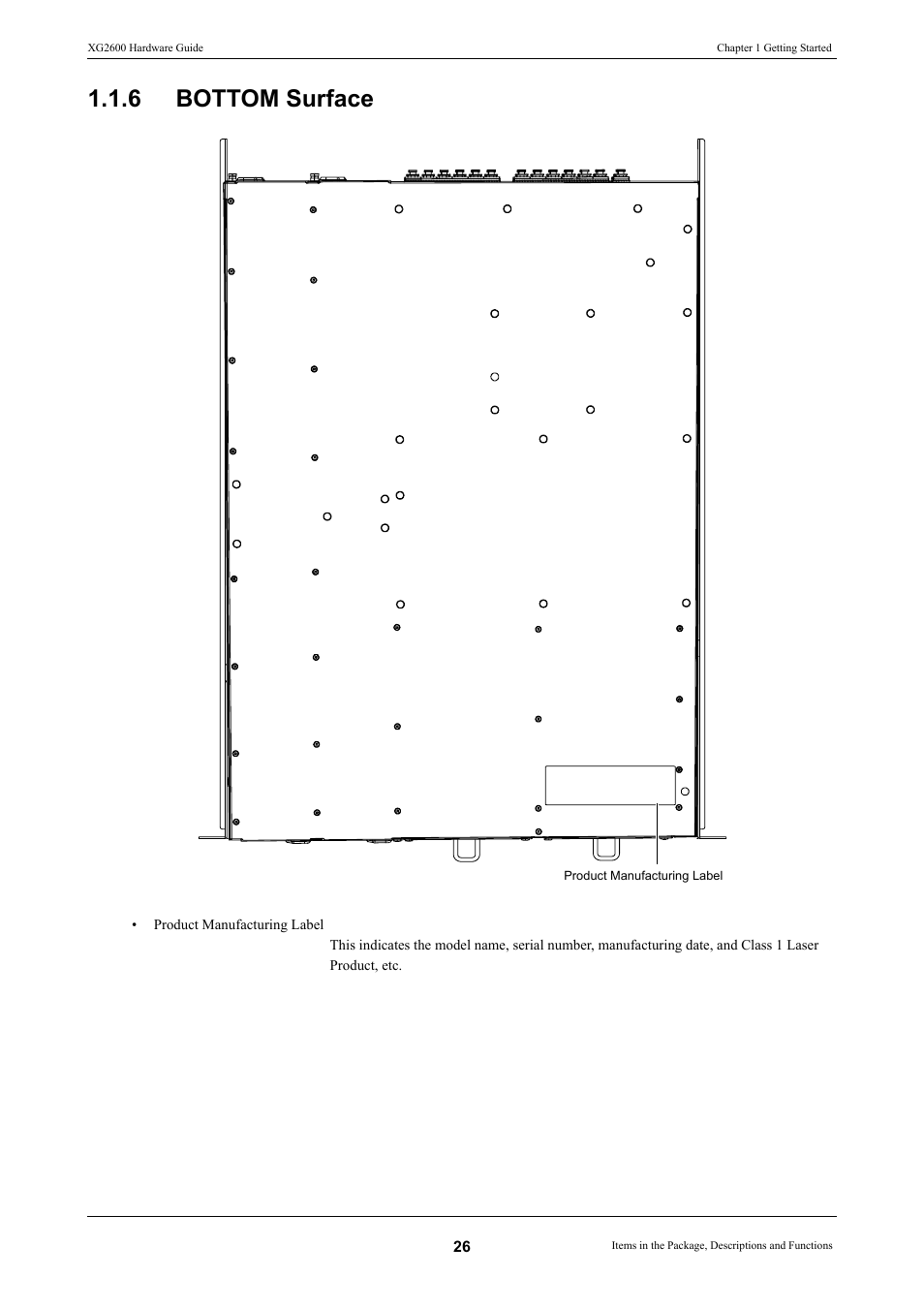 6 bottom surface, Bottom surface | FUJITSU XG2600 User Manual | Page 26 / 59