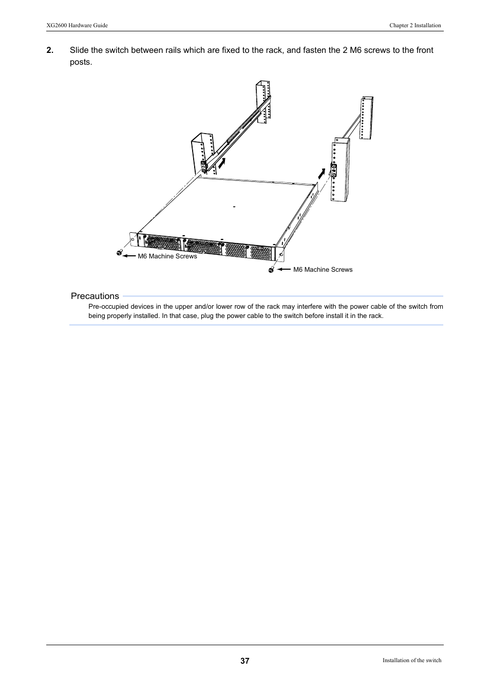 Precautions | FUJITSU XG2600 User Manual | Page 37 / 59