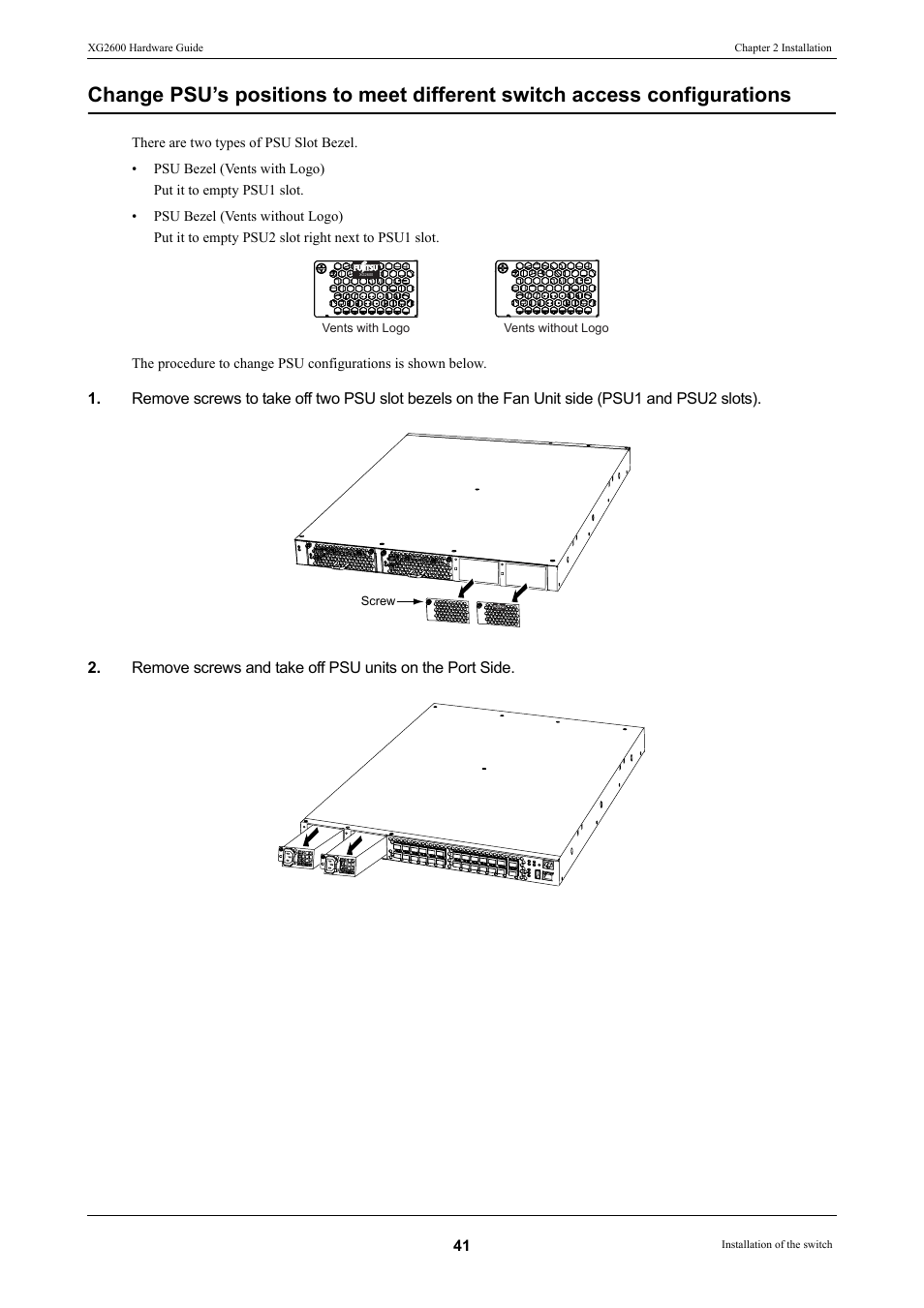 FUJITSU XG2600 User Manual | Page 41 / 59