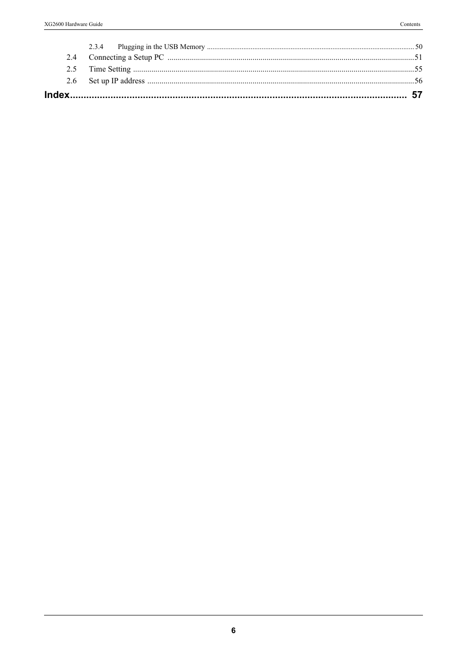 Index | FUJITSU XG2600 User Manual | Page 6 / 59