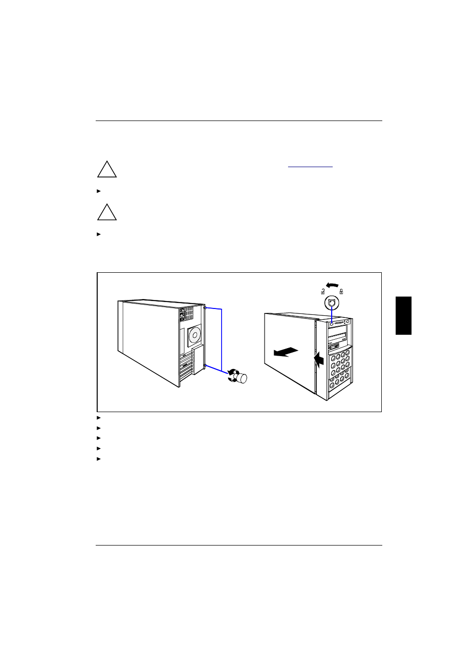 Opening and closing the server, Opening and closing the tower server, 5 opening and closing the server | 1 opening and closing the tower server, 5opening and closing the server | FUJITSU PRIMERGY B120 User Manual | Page 41 / 68