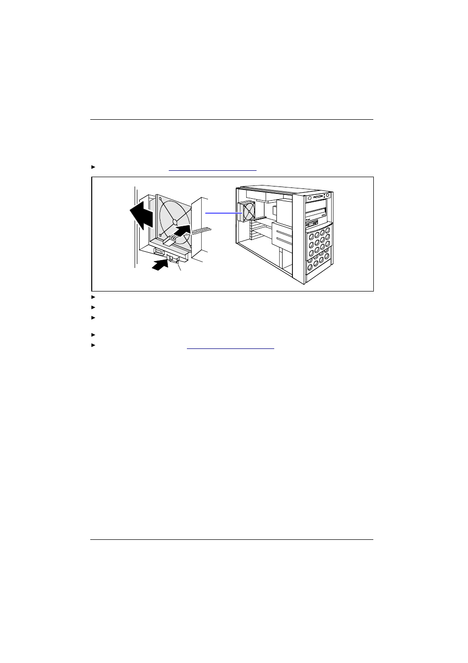 Replacing the system fan, 5 replacing the system fan | FUJITSU PRIMERGY B120 User Manual | Page 62 / 68