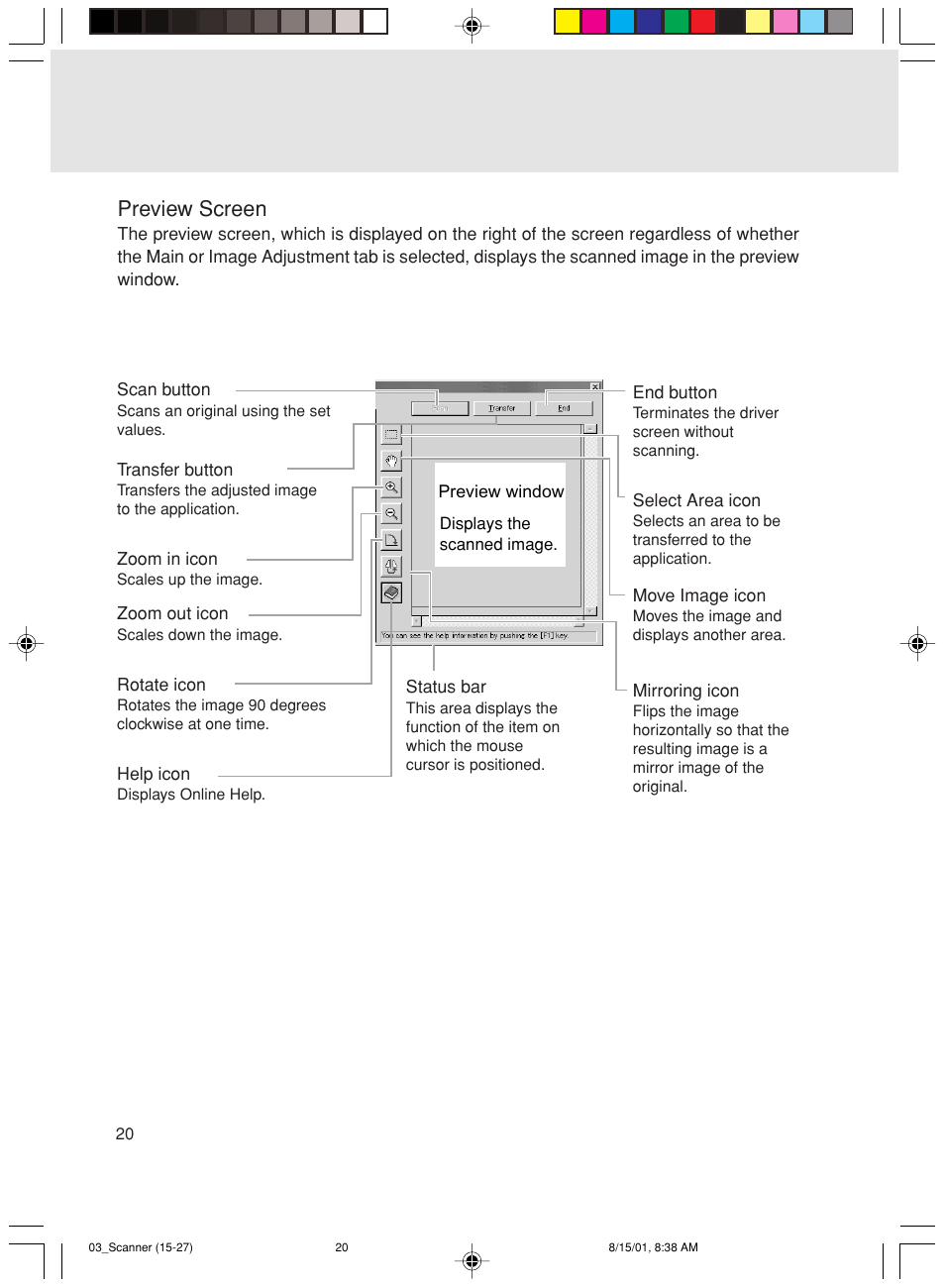 Preview screen | FUJITSU Mobile Color Scanner User Manual | Page 32 / 65