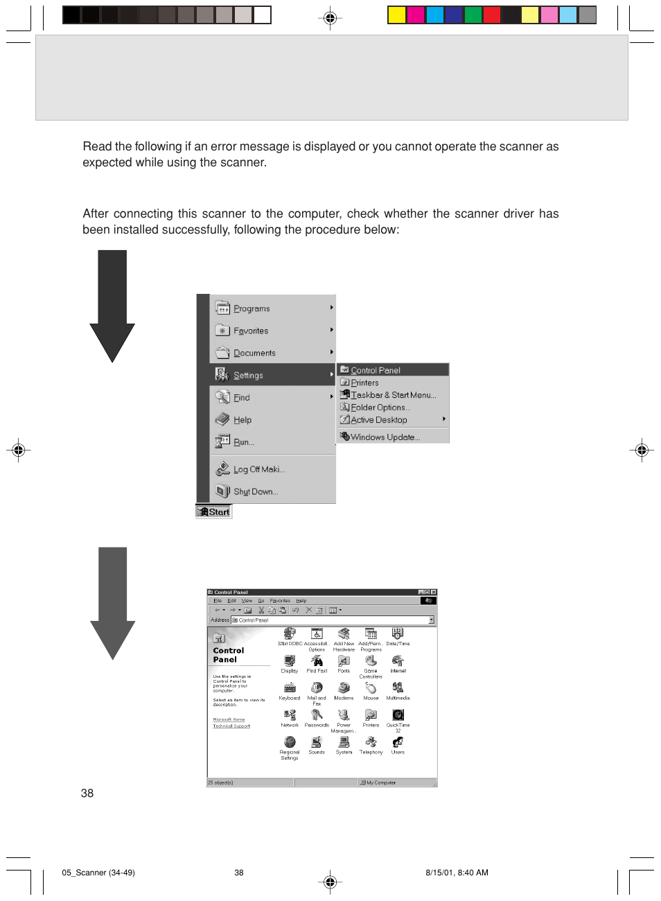 Troubleshooting | FUJITSU Mobile Color Scanner User Manual | Page 50 / 65