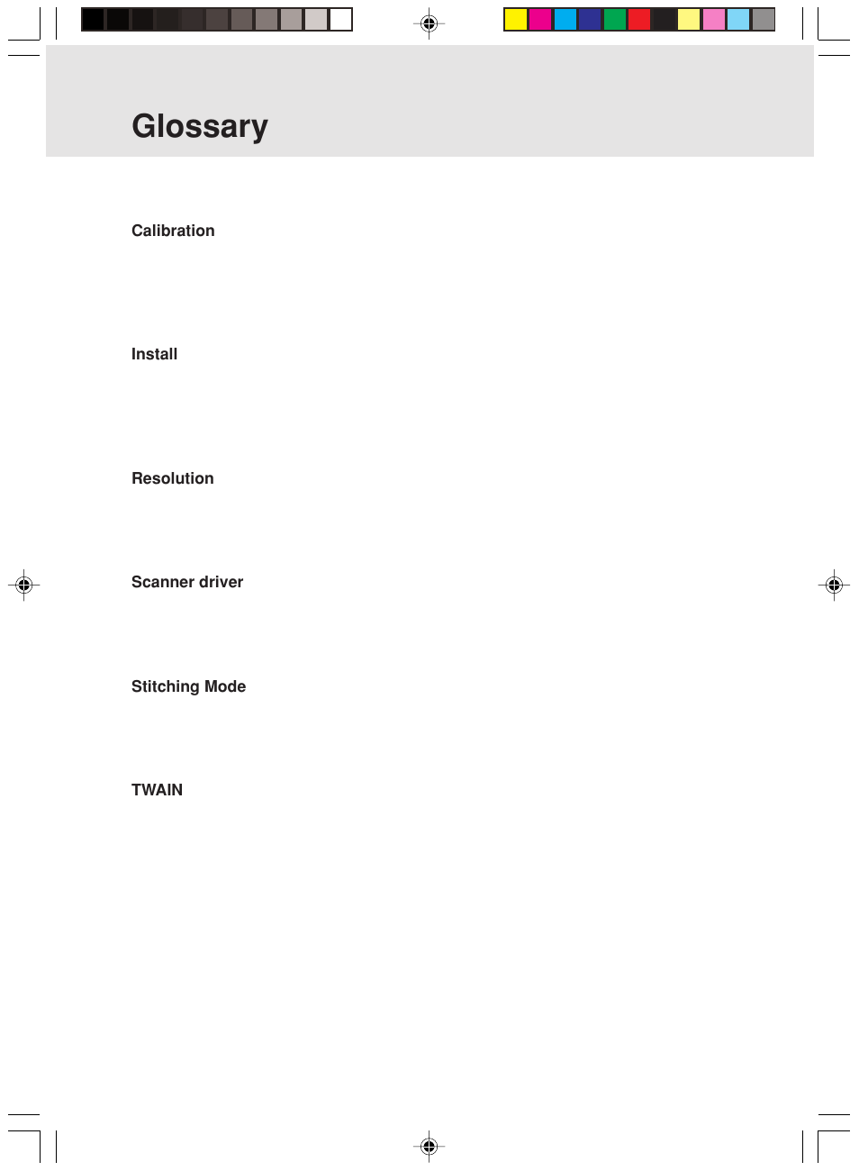 Glossary | FUJITSU Mobile Color Scanner User Manual | Page 65 / 65