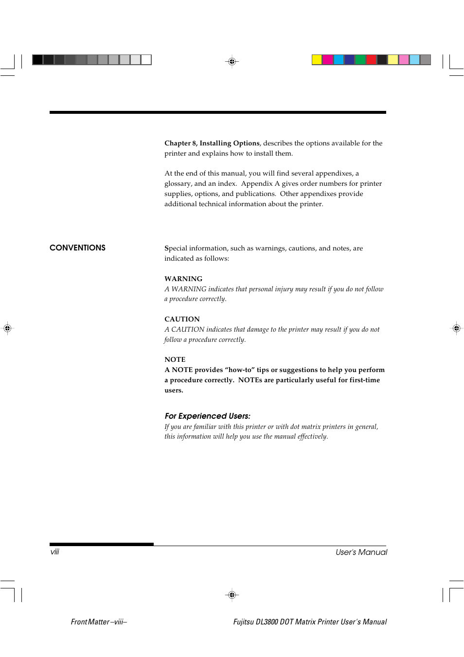 FUJITSU DL3800 User Manual | Page 10 / 262
