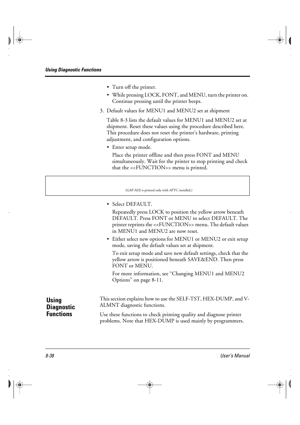 Using diagnostic functions | FUJITSU DL6400 User Manual | Page 119 / 247