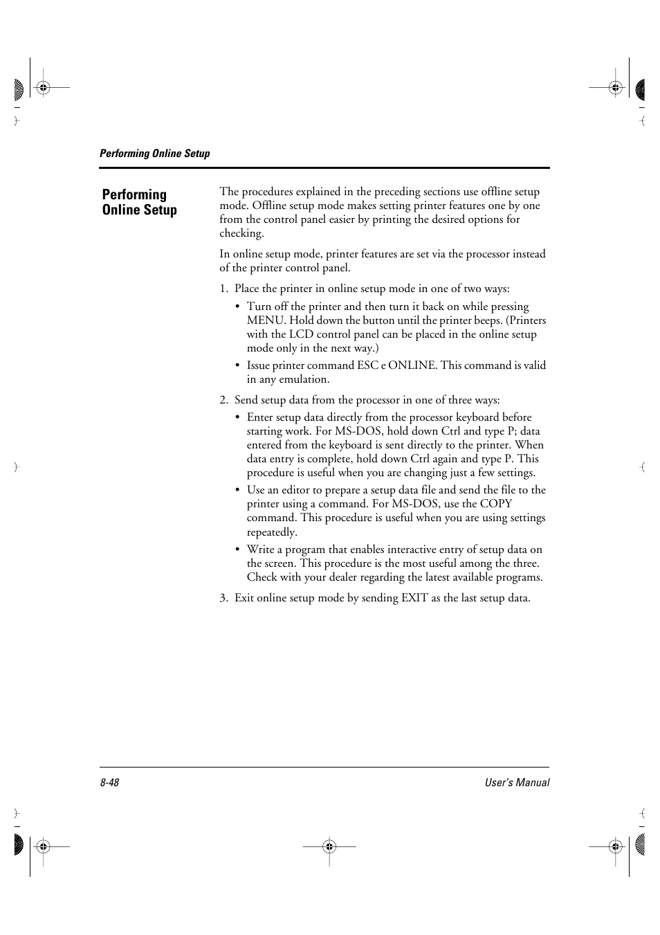 Performing online setup | FUJITSU DL6400 User Manual | Page 129 / 247