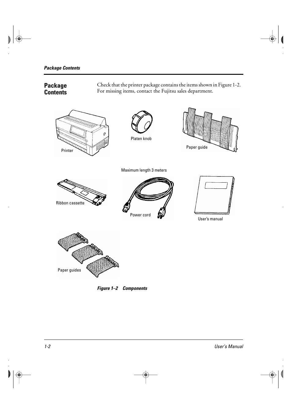 Package contents | FUJITSU DL6400 User Manual | Page 13 / 247