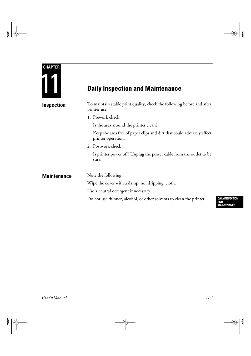 Daily inspection and maintenance | FUJITSU DL6400 User Manual | Page 136 / 247