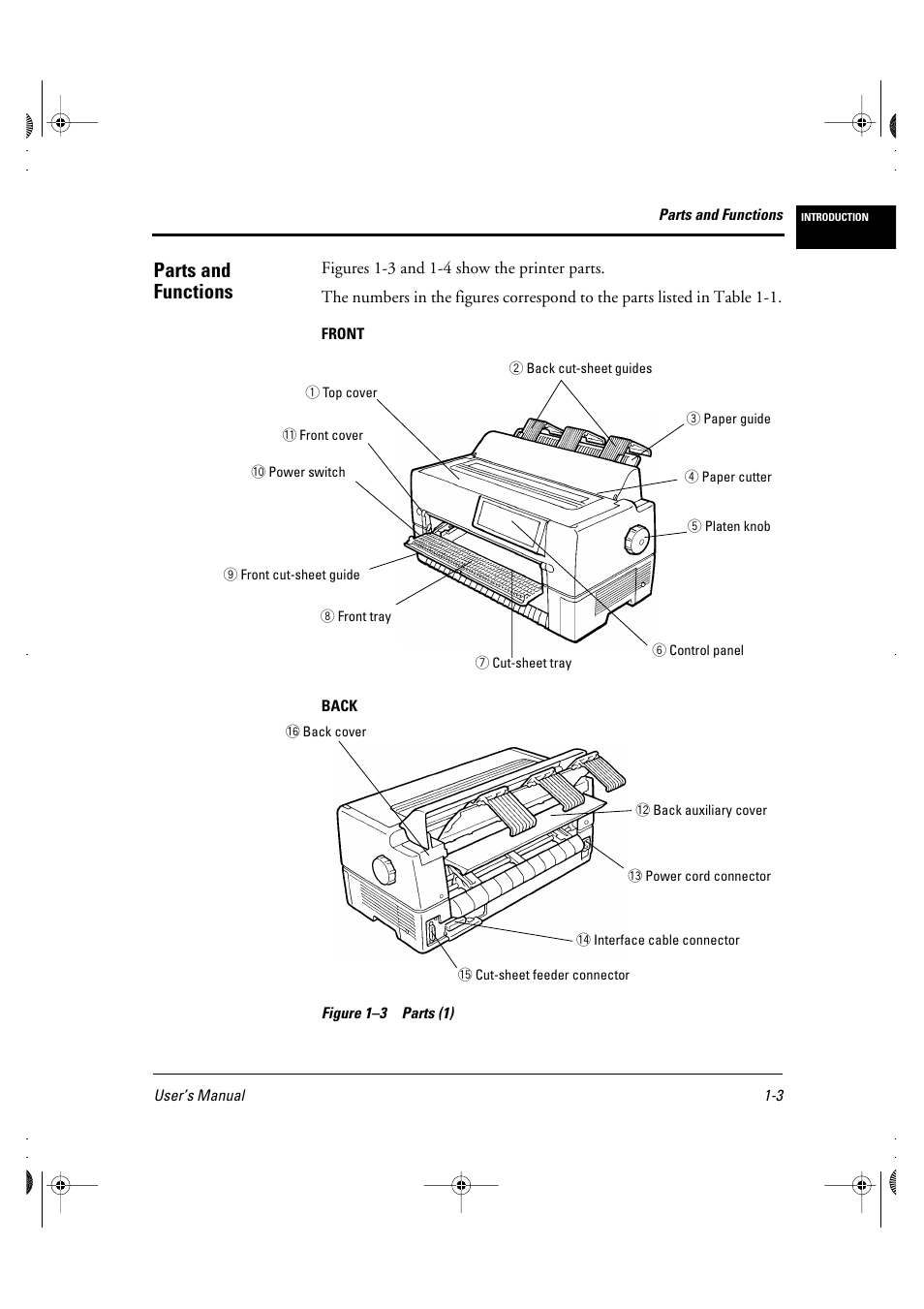 Parts and functions | FUJITSU DL6400 User Manual | Page 14 / 247