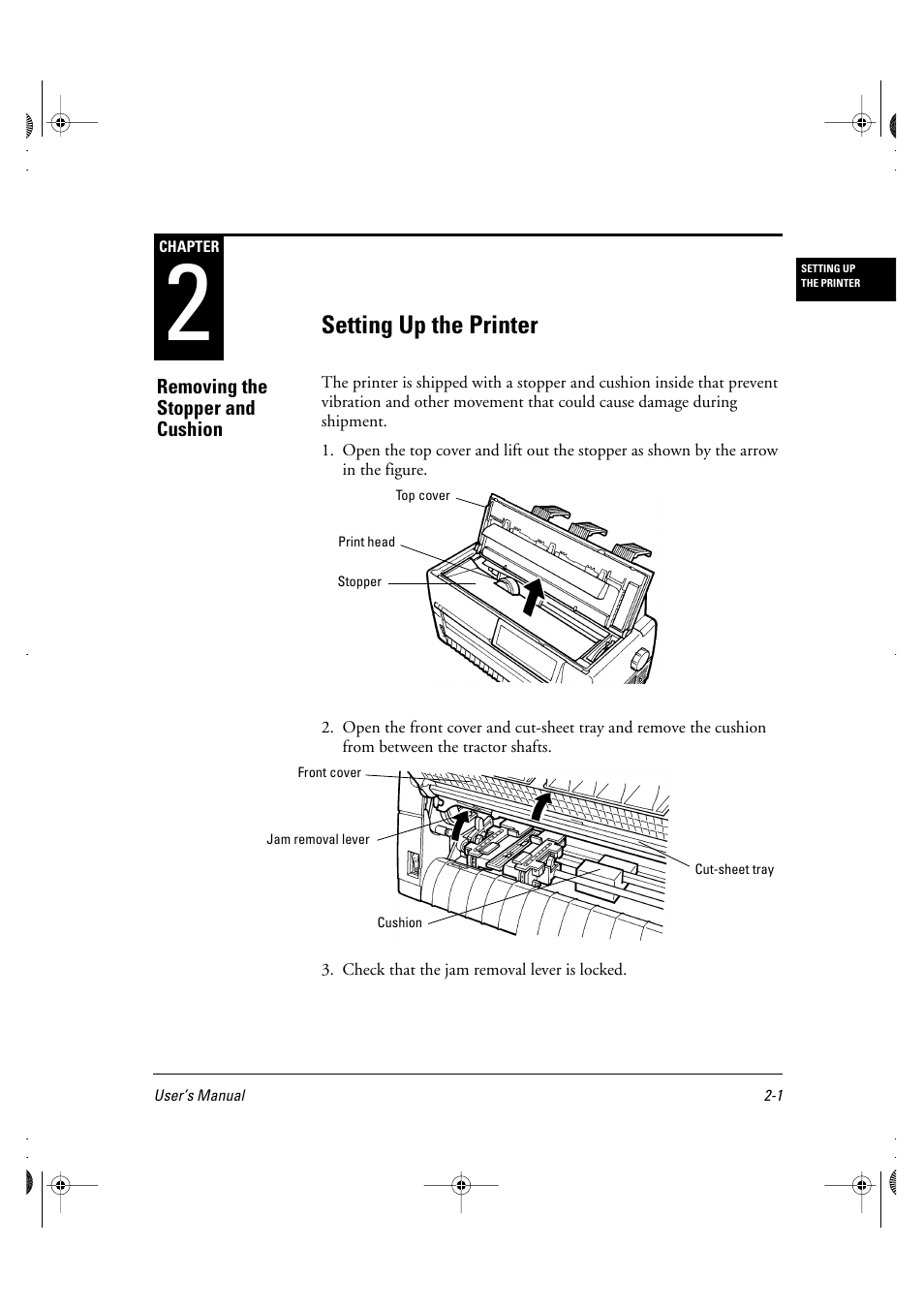 Setting up the printer | FUJITSU DL6400 User Manual | Page 18 / 247