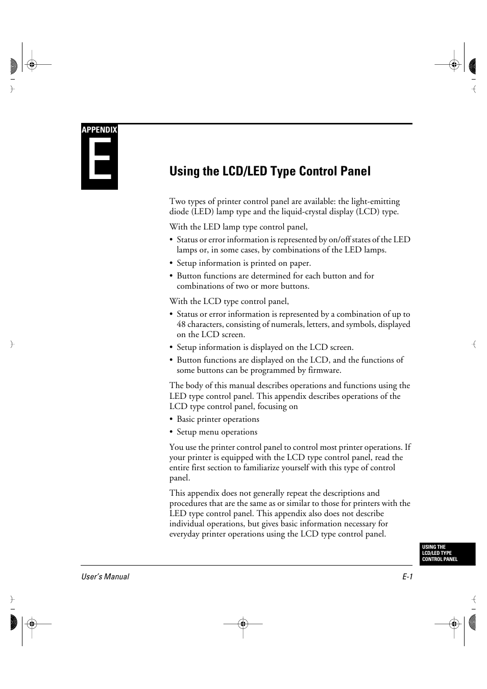 Using the lcd/led type control panel | FUJITSU DL6400 User Manual | Page 206 / 247