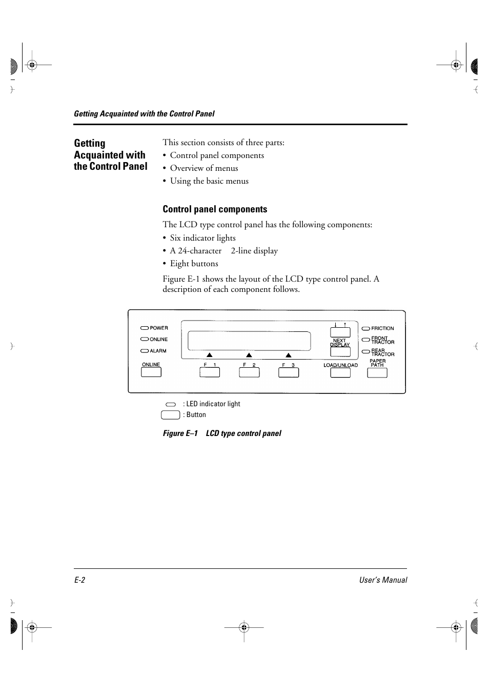 Getting acquainted with the control panel | FUJITSU DL6400 User Manual | Page 207 / 247