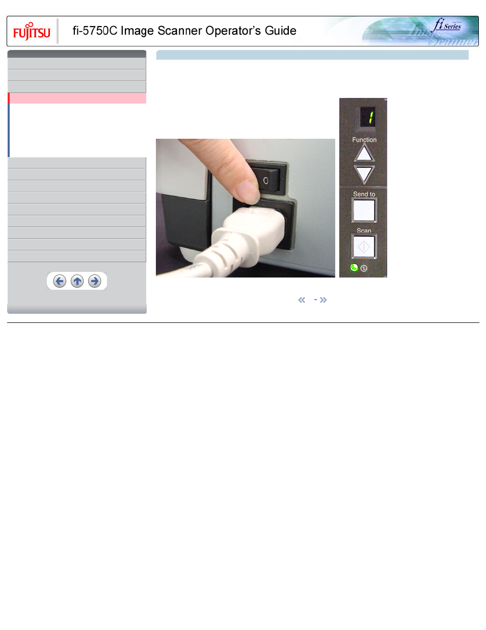 1 turning the scanner on/off | FUJITSU FIJITSU Image Scanner fi-5750C User Manual | Page 26 / 167