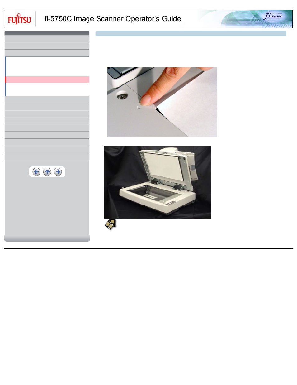 4 scanning document using the flatbed | FUJITSU FIJITSU Image Scanner fi-5750C User Manual | Page 35 / 167