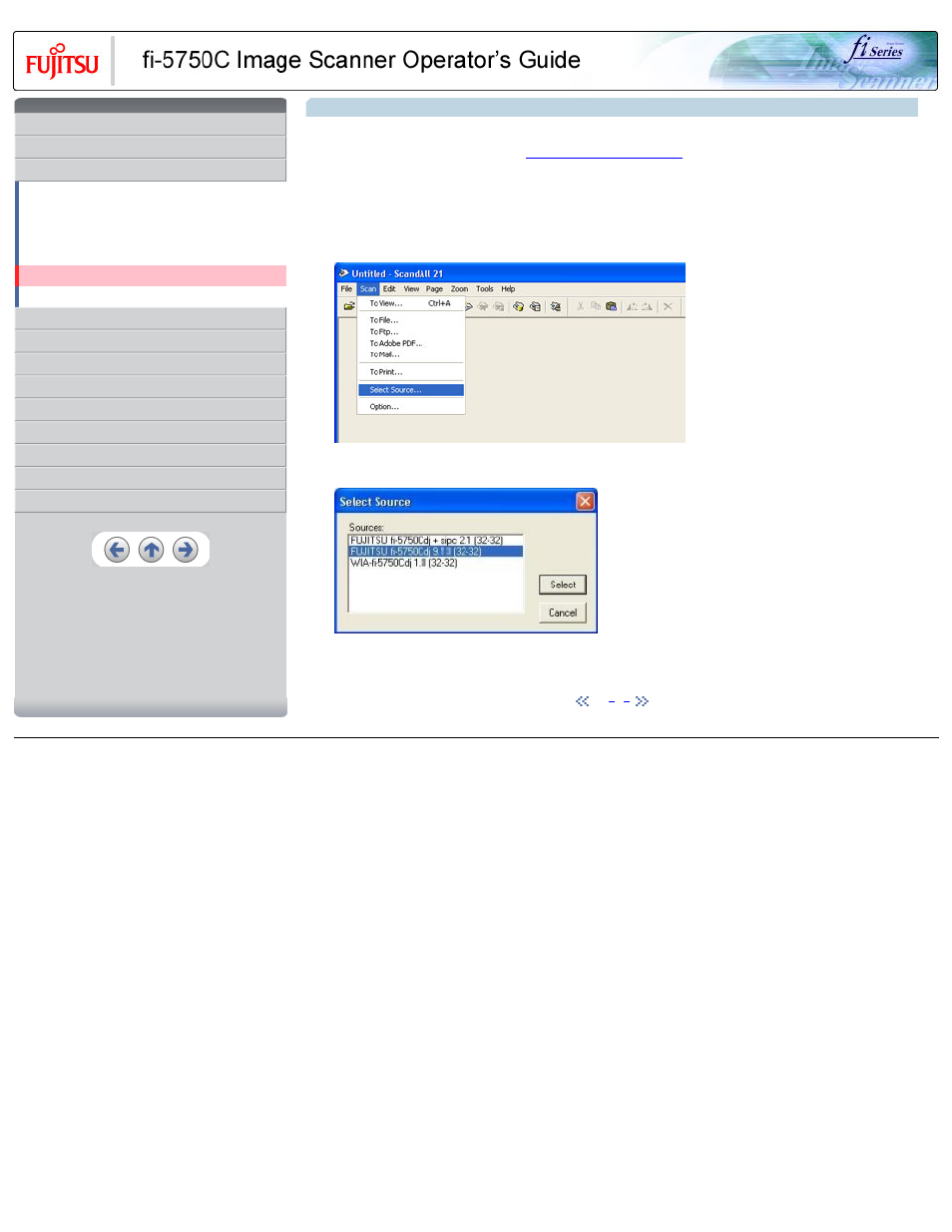 5 scanning documents | FUJITSU FIJITSU Image Scanner fi-5750C User Manual | Page 36 / 167
