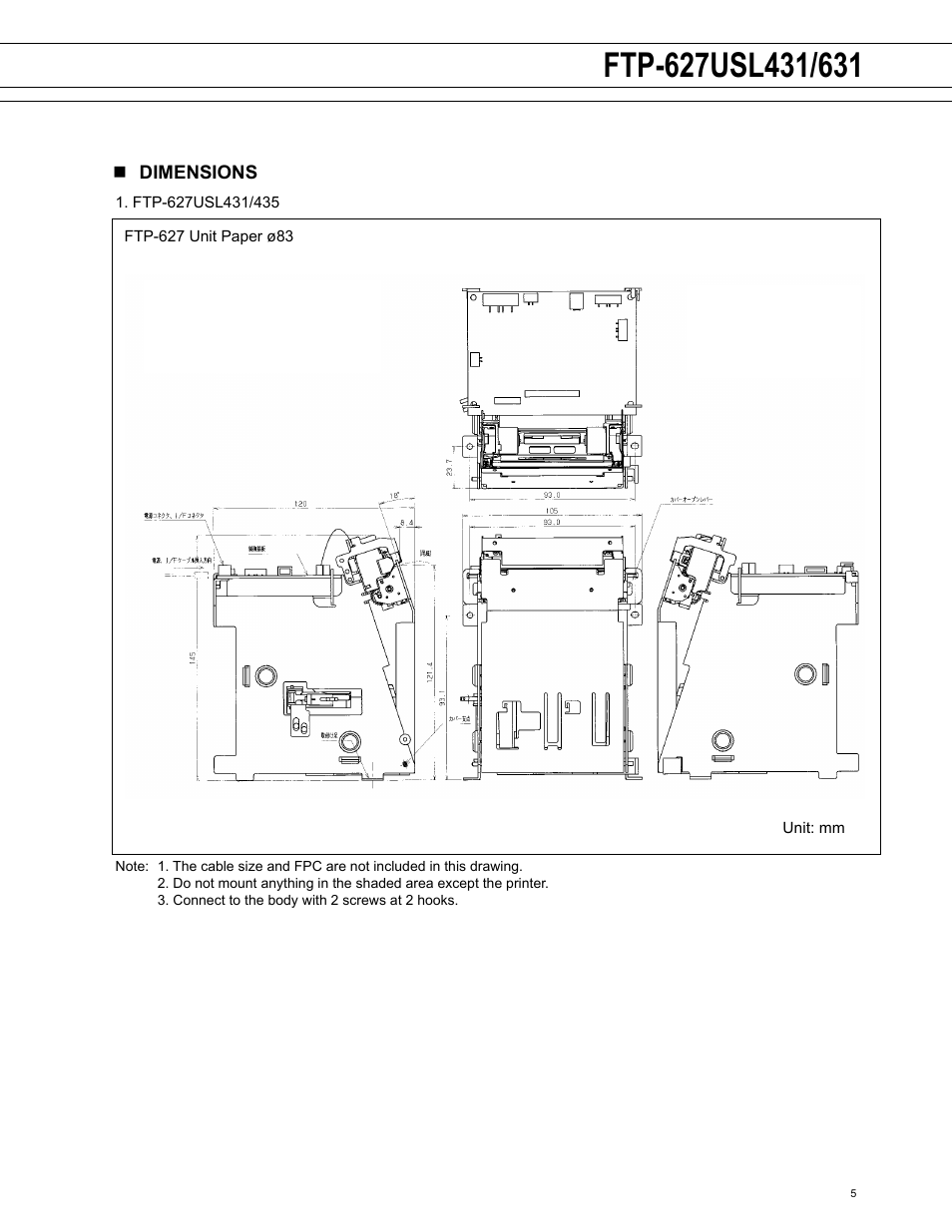 FUJITSU FTP-627USL431 User Manual | Page 5 / 10