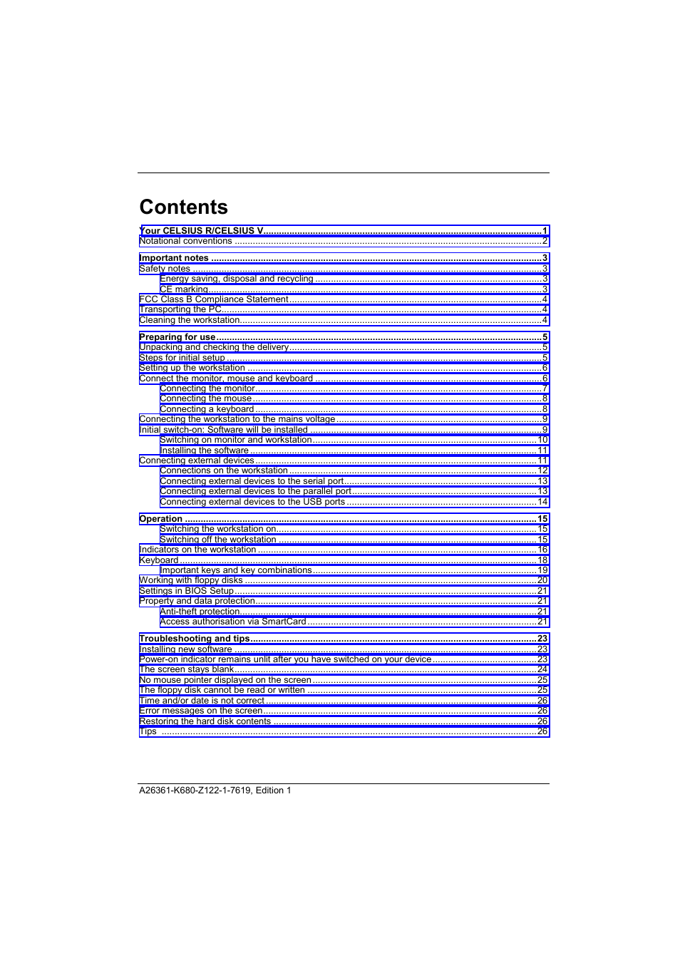 FUJITSU V810 User Manual | Page 7 / 76