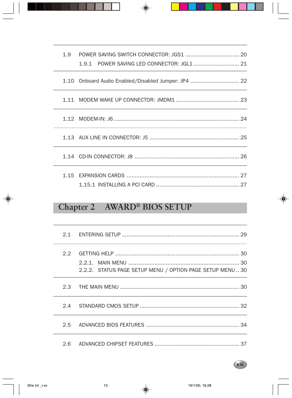 Chapter 2 award, Bios setup | FUJITSU 2000 User Manual | Page 13 / 66