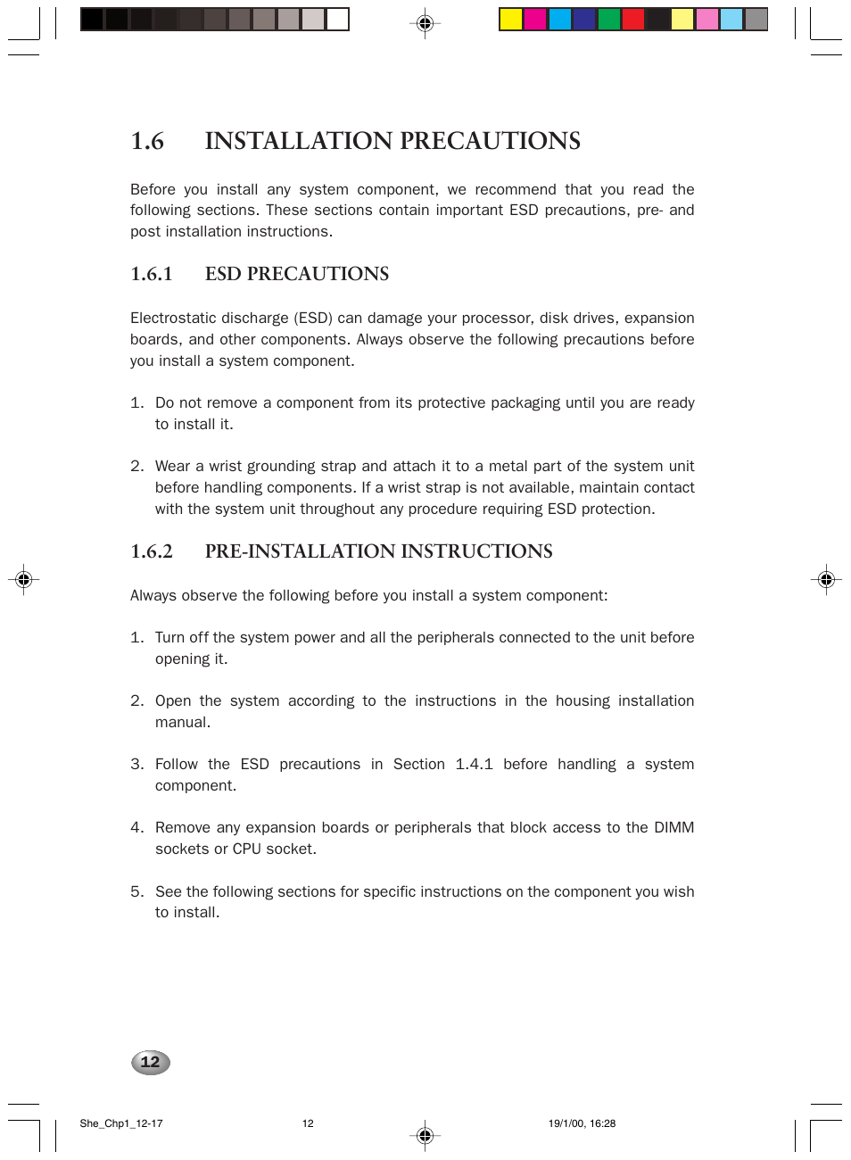 6 installation precautions | FUJITSU 2000 User Manual | Page 26 / 66