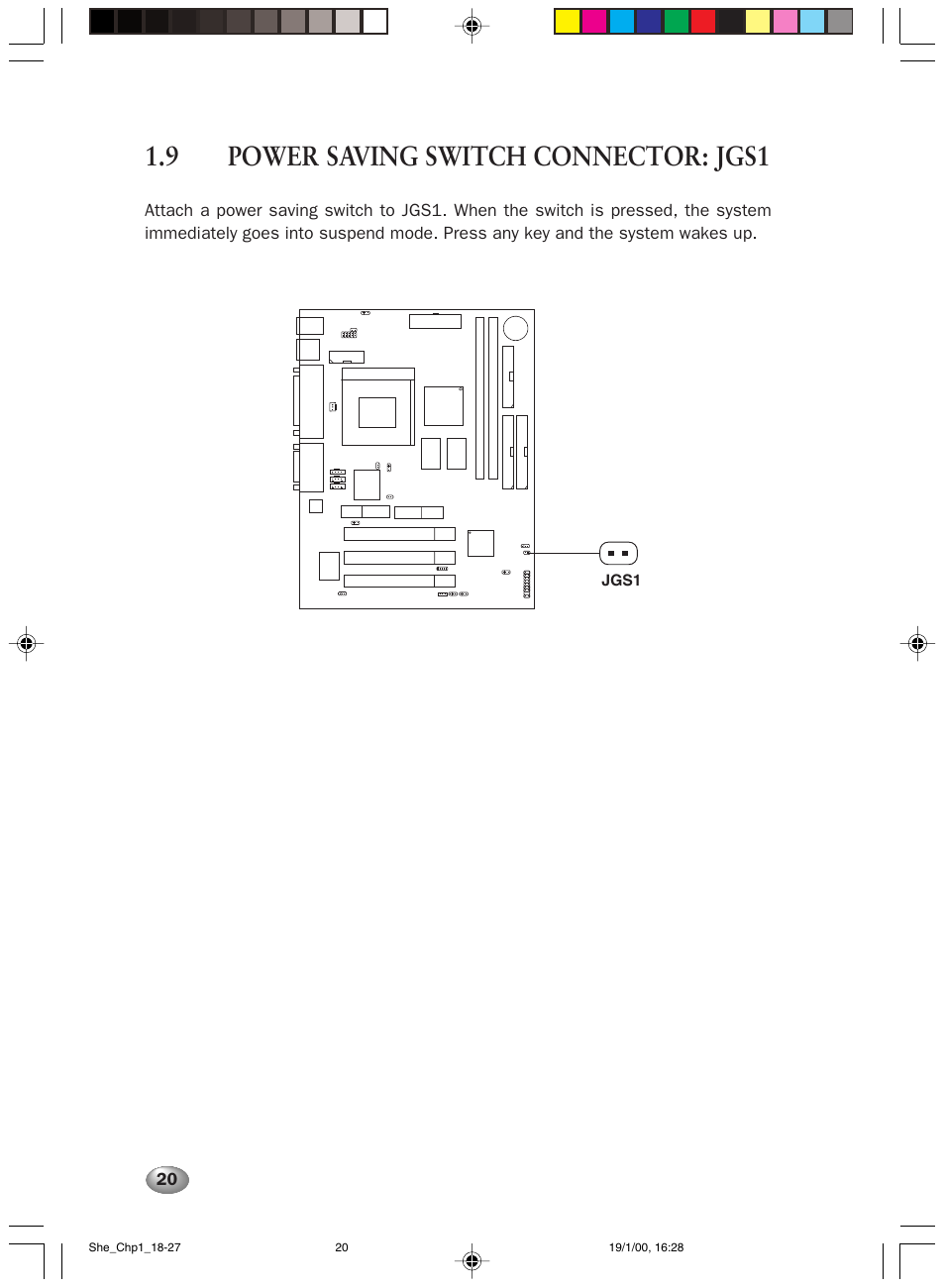 9 power saving switch connector: jgs1 | FUJITSU 2000 User Manual | Page 34 / 66