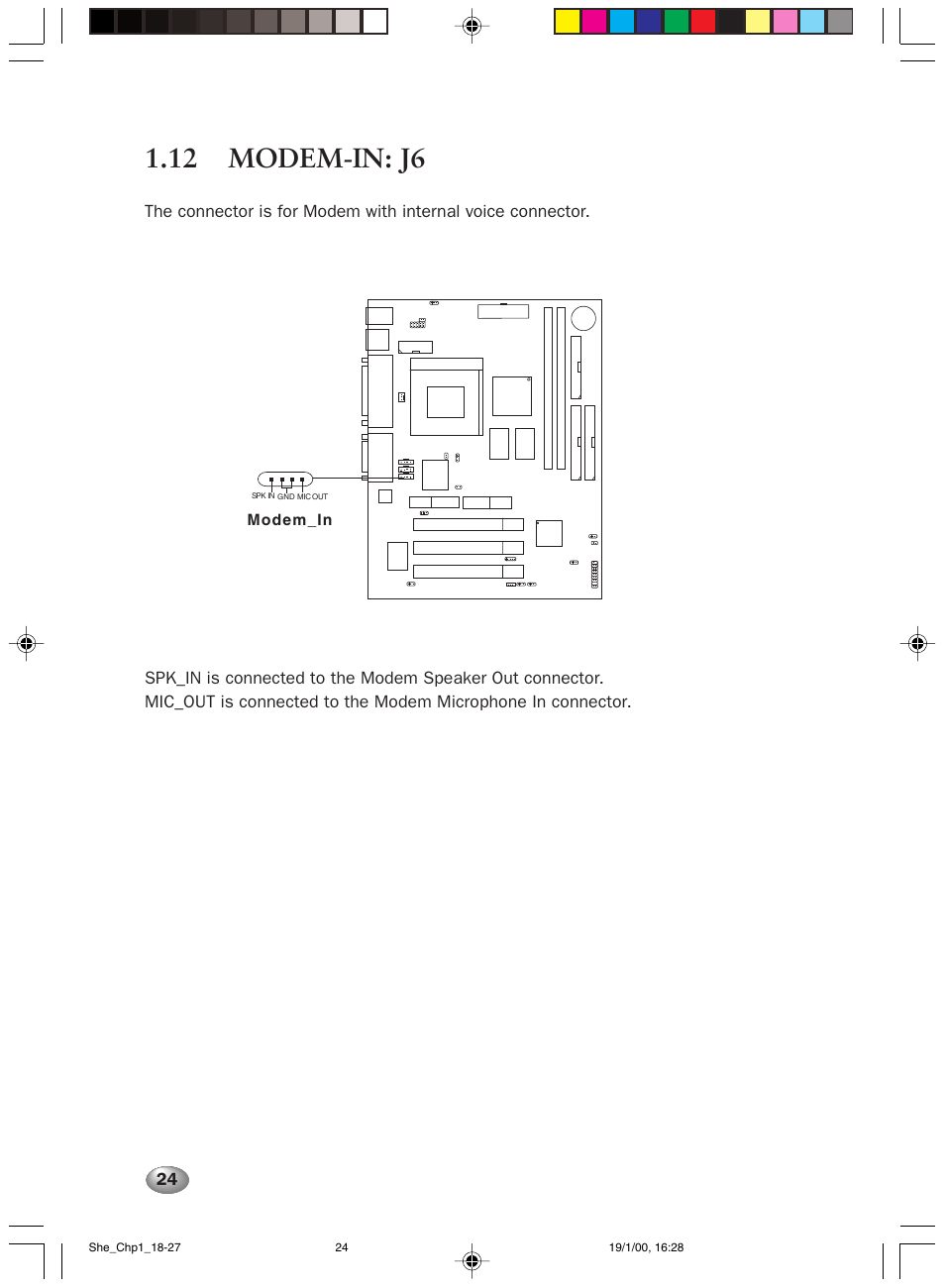 12 modem-in: j6 | FUJITSU 2000 User Manual | Page 38 / 66