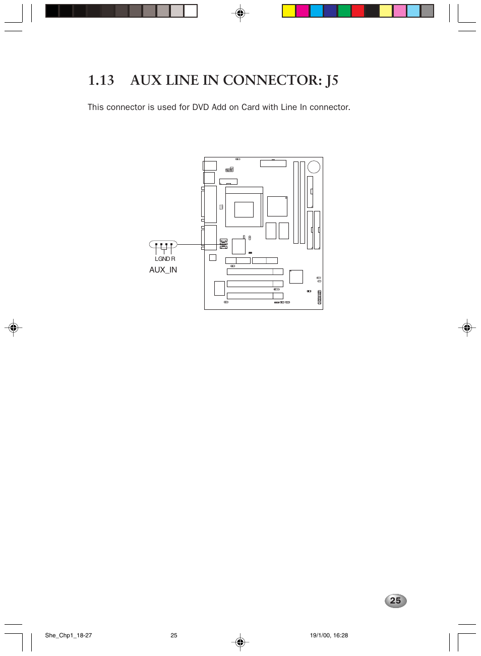 13 aux line in connector: j5 | FUJITSU 2000 User Manual | Page 39 / 66