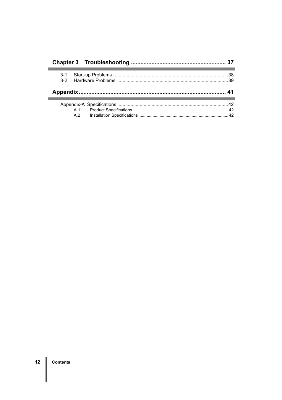 Chapter 3 troubleshooting, Appendix | FUJITSU XG2000 User Manual | Page 14 / 45