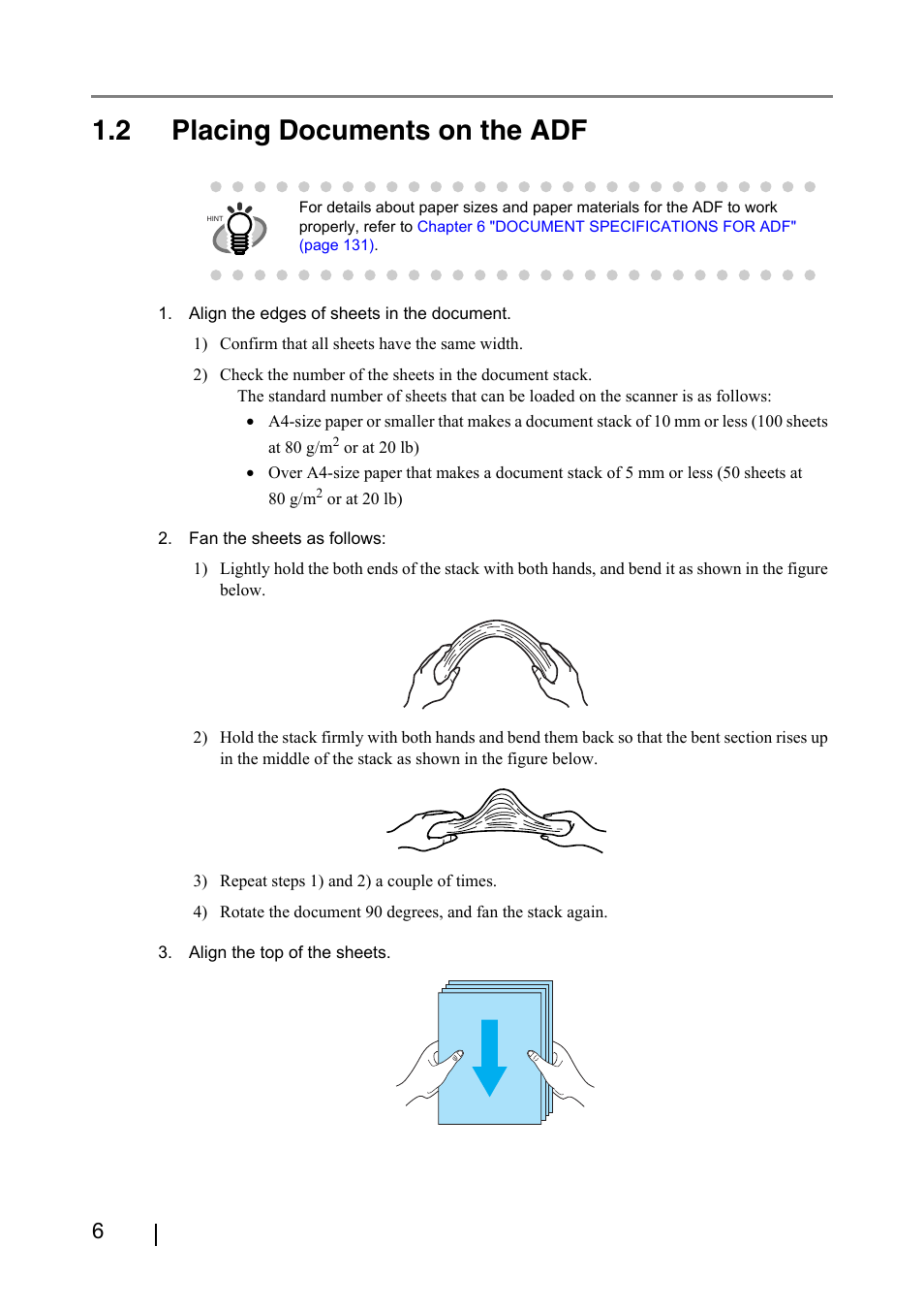 2 placing documents on the adf | FUJITSU IMAGE FI-5530C2 User Manual | Page 22 / 179
