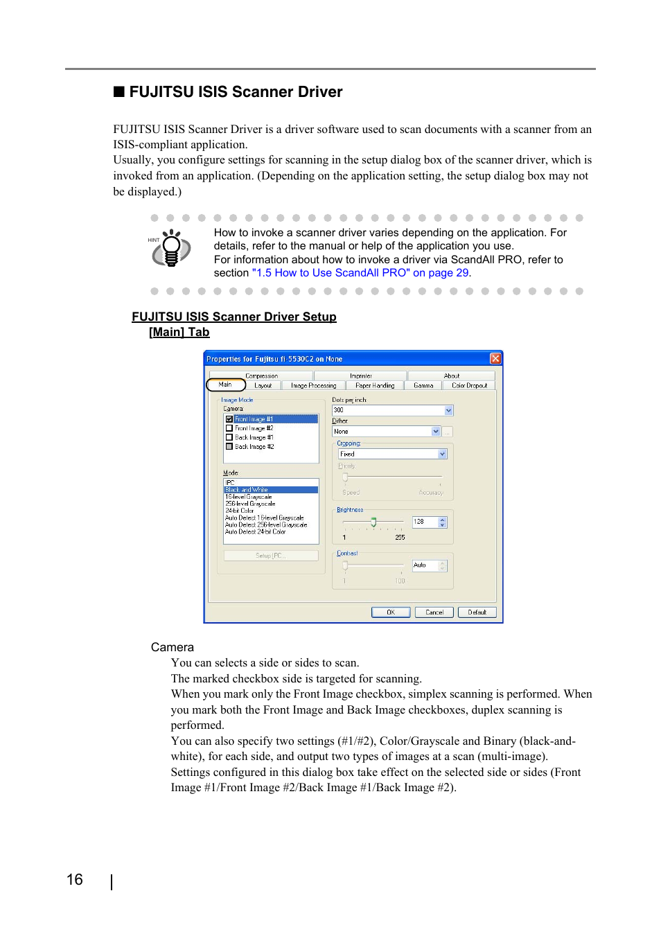 16 ■ fujitsu isis scanner driver | FUJITSU IMAGE FI-5530C2 User Manual | Page 32 / 179