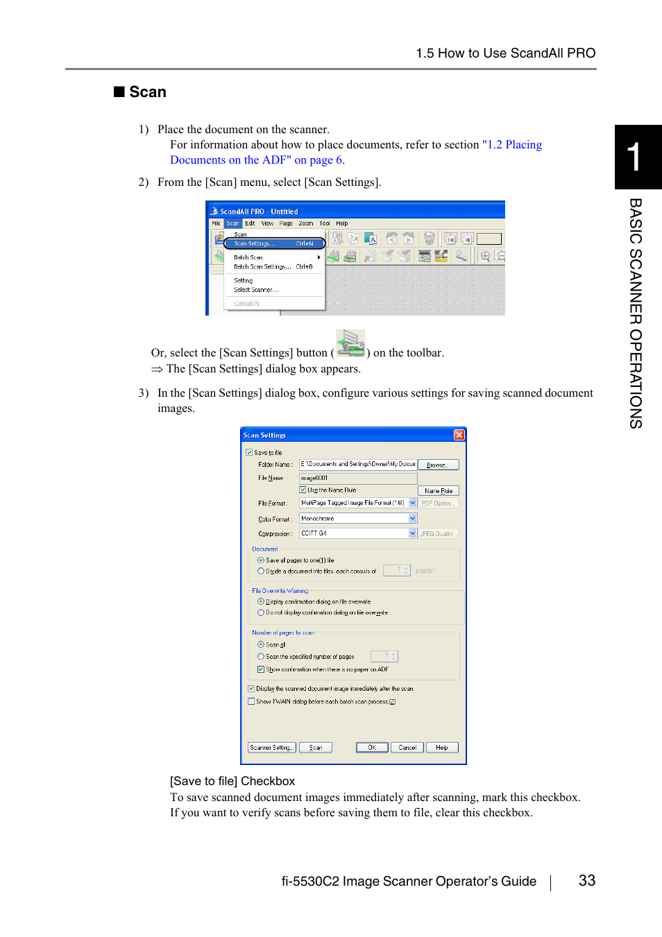 Scan | FUJITSU IMAGE FI-5530C2 User Manual | Page 49 / 179