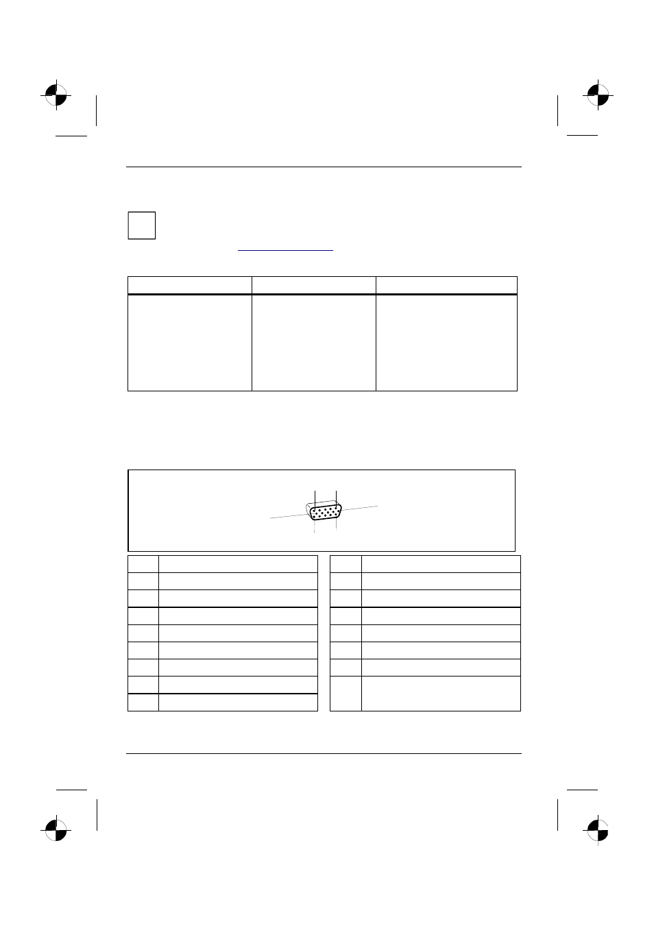 Preset operating modes, Pin assignment d-sub | FUJITSU 461V FA User Manual | Page 28 / 30