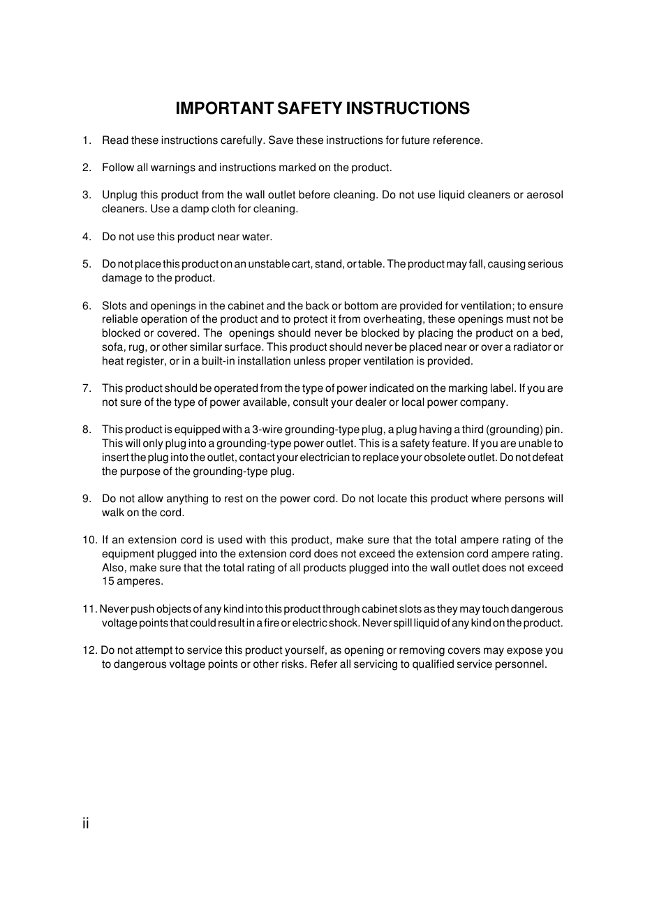 Important safety instructions | FUJITSU DESKPOWER 6000/SS User Manual | Page 2 / 79
