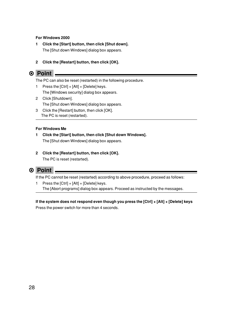 Point | FUJITSU DESKPOWER 6000/SS User Manual | Page 38 / 79