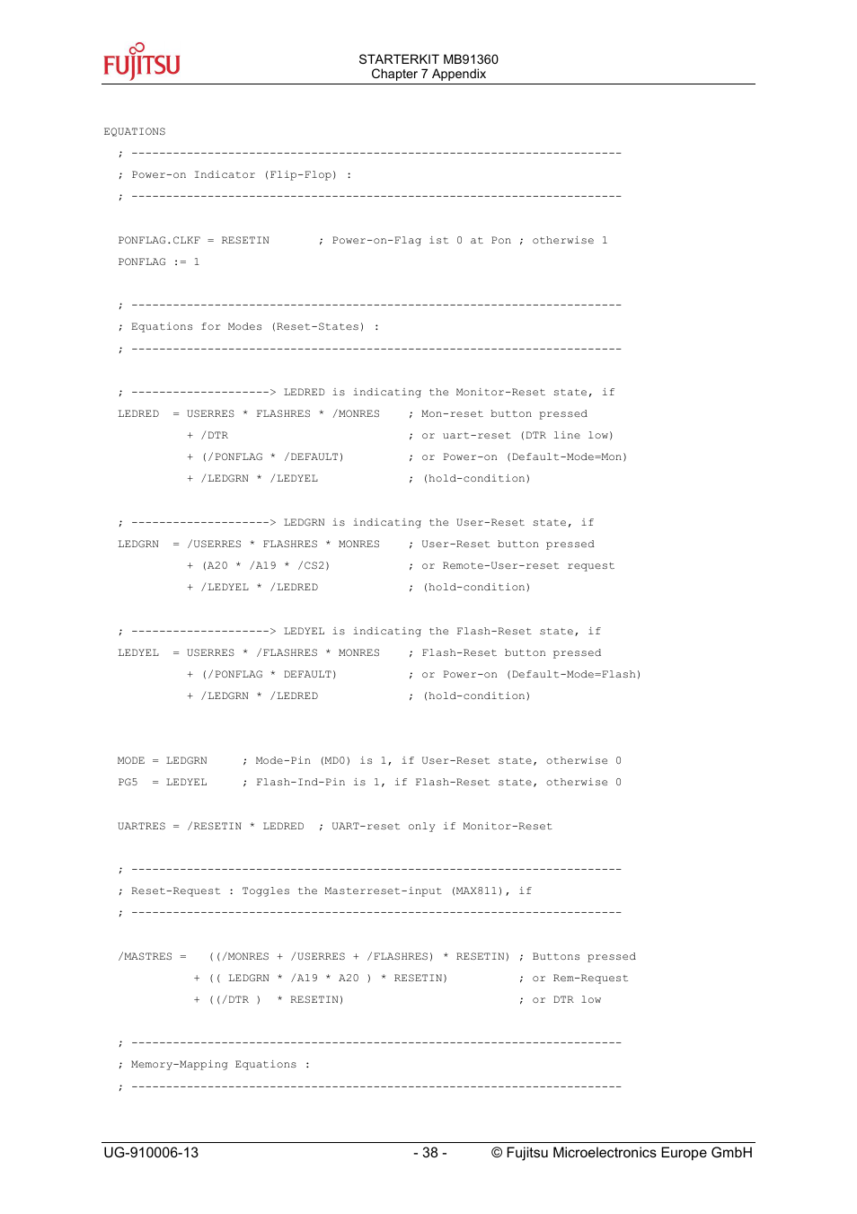 FUJITSU MB91360 User Manual | Page 38 / 43