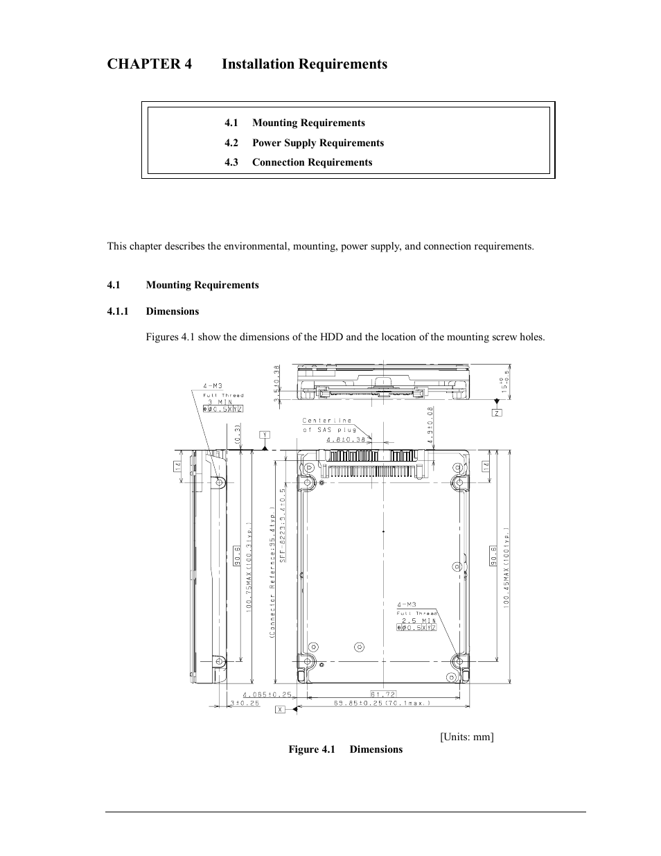 Chapter 4 installation requirements | FUJITSU MAV2036RC User Manual | Page 43 / 92