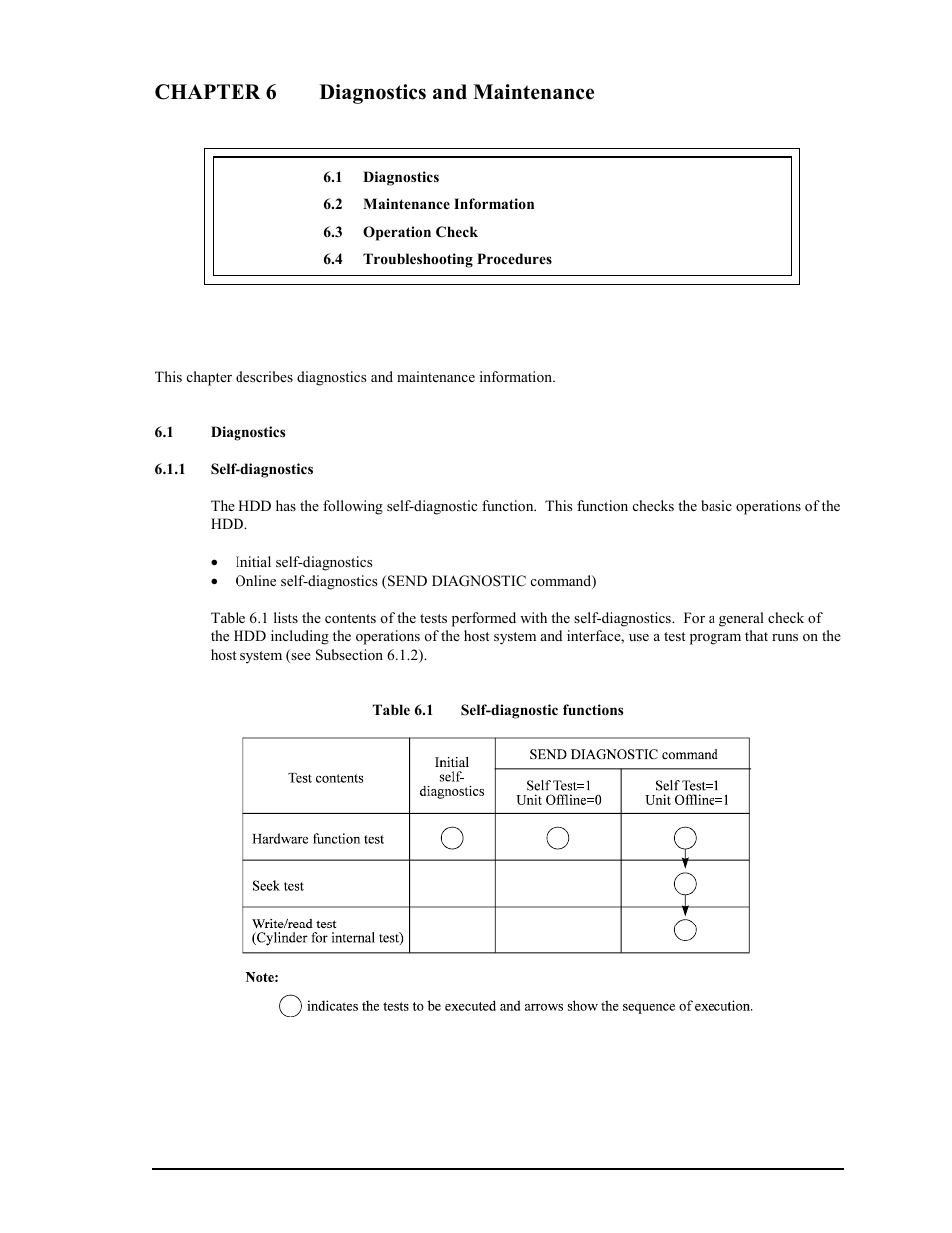 Chapter 6 diagnostics and maintenance | FUJITSU MAV2036RC User Manual | Page 63 / 92