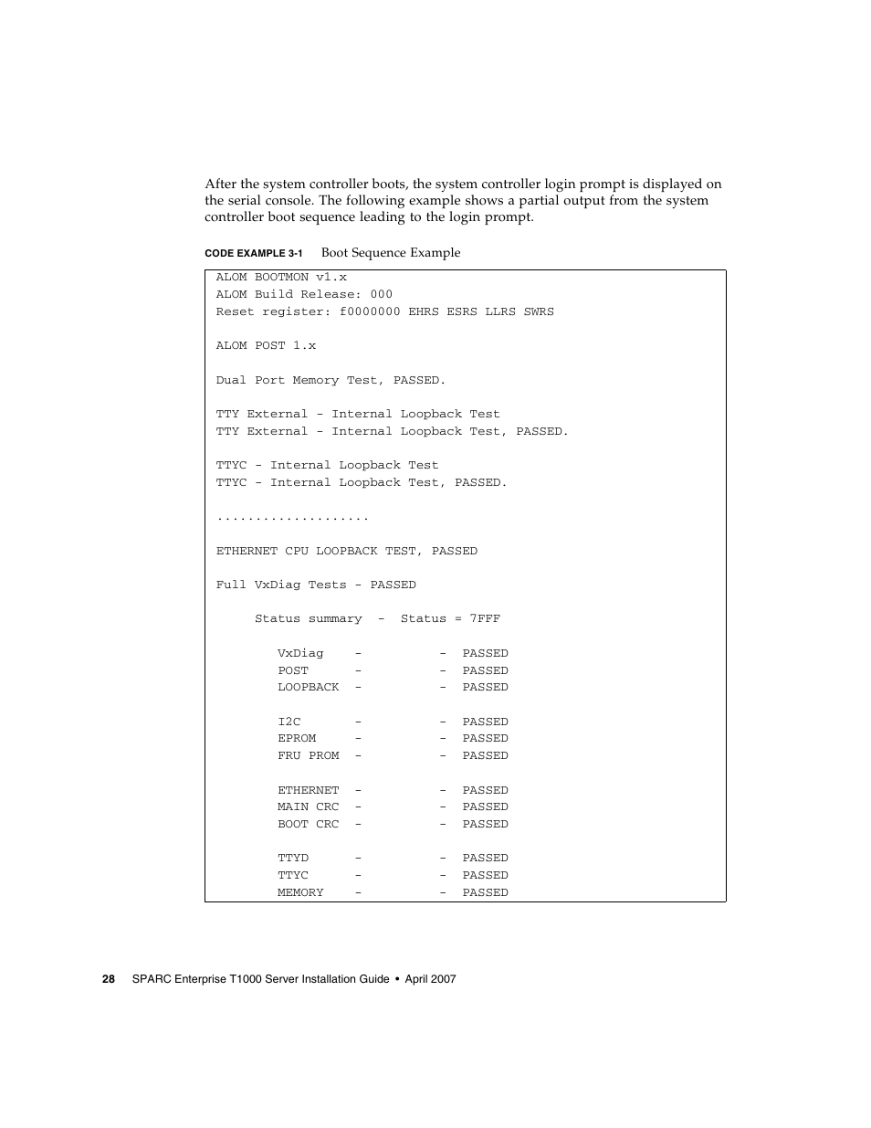 Code example 3-1 | FUJITSU T1000 User Manual | Page 54 / 84